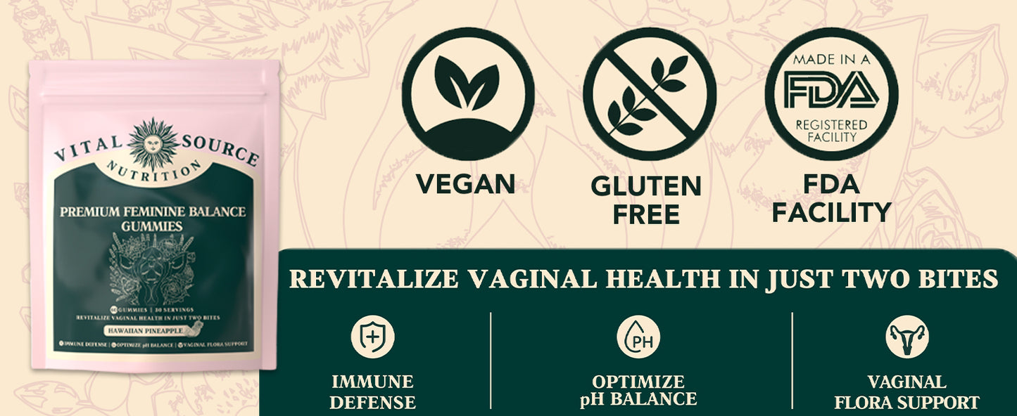 🌺 Premium Feminine Balance Gummies – Hawaiian Pineapple